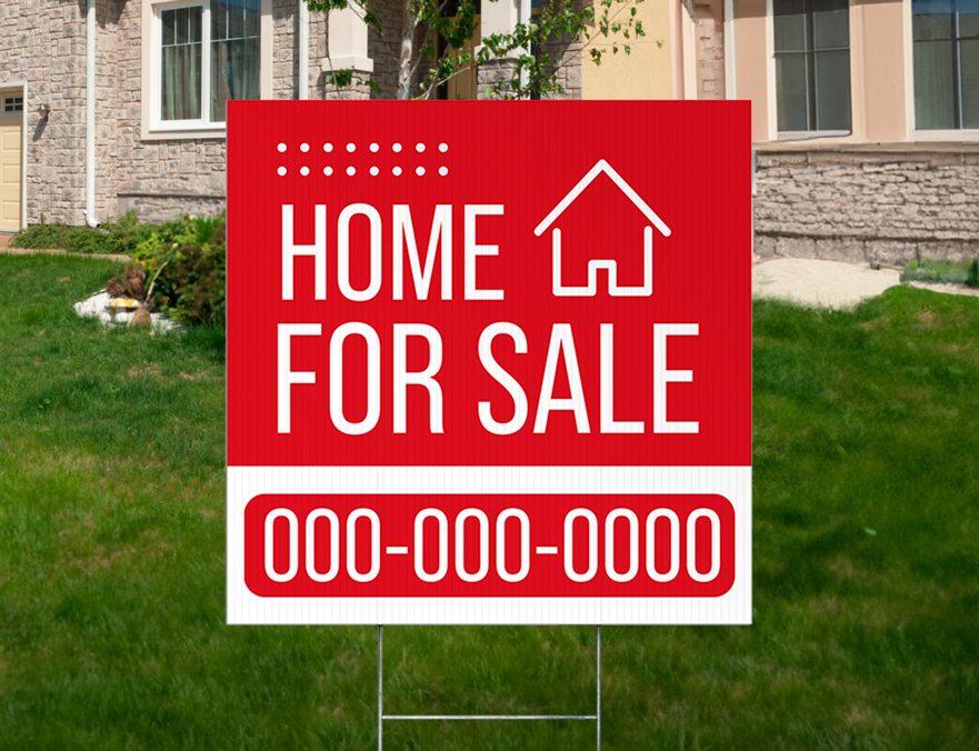 Custom Outdoor Yard Signs Multiple Sizes Home for Sale