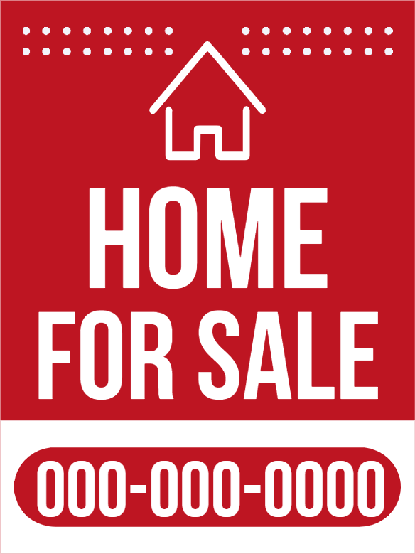 Custom Outdoor Yard Signs Multiple Sizes Home for Sale