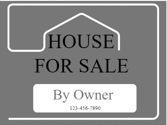 Custom Outdoor Yard Signs Multiple Sizes House  For Sale