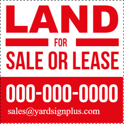 Custom Outdoor Yard Signs Multiple Sizes Land for Lease