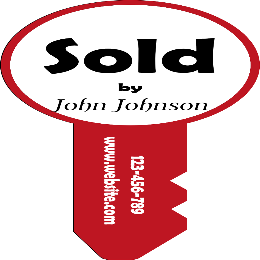 Custom Giant Keys Sold By Agent Name Here