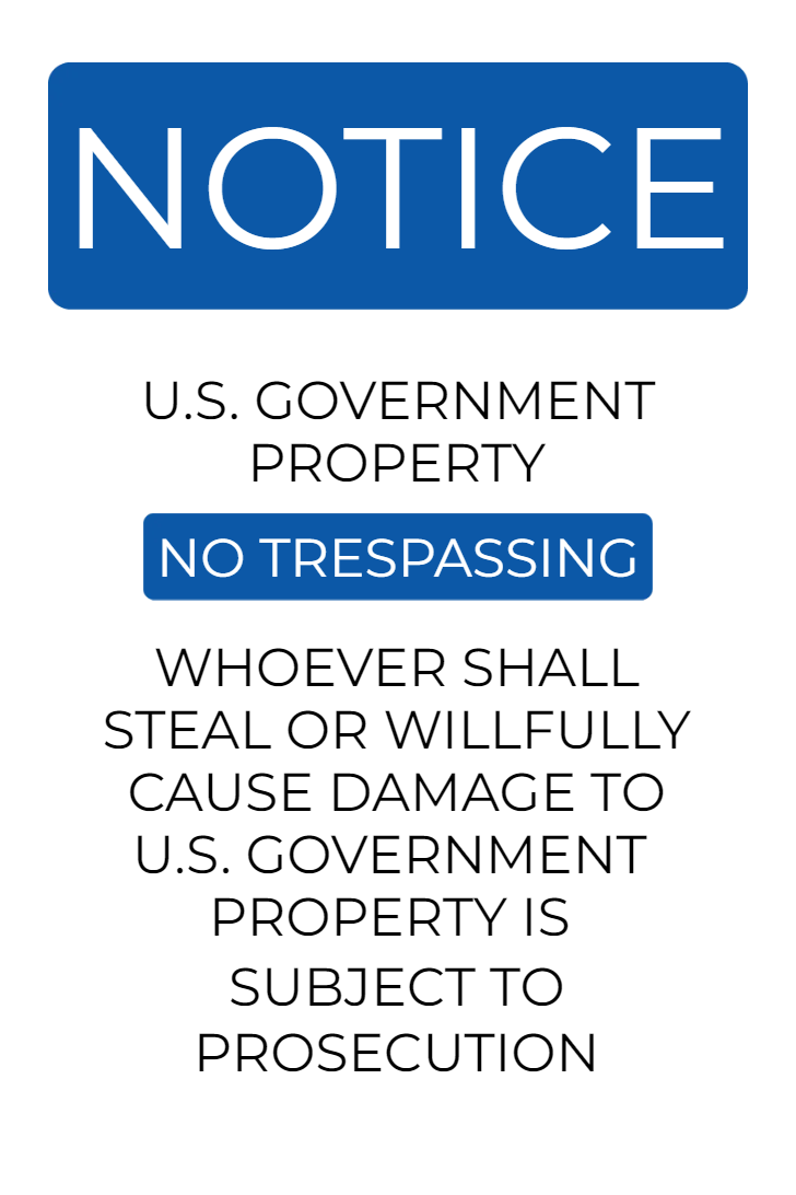 Custom Outdoor Yard Signs Multiple Sizes Notice Government Property