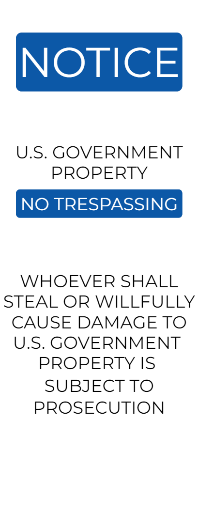 Custom Outdoor Yard Signs Multiple Sizes Notice Government Property