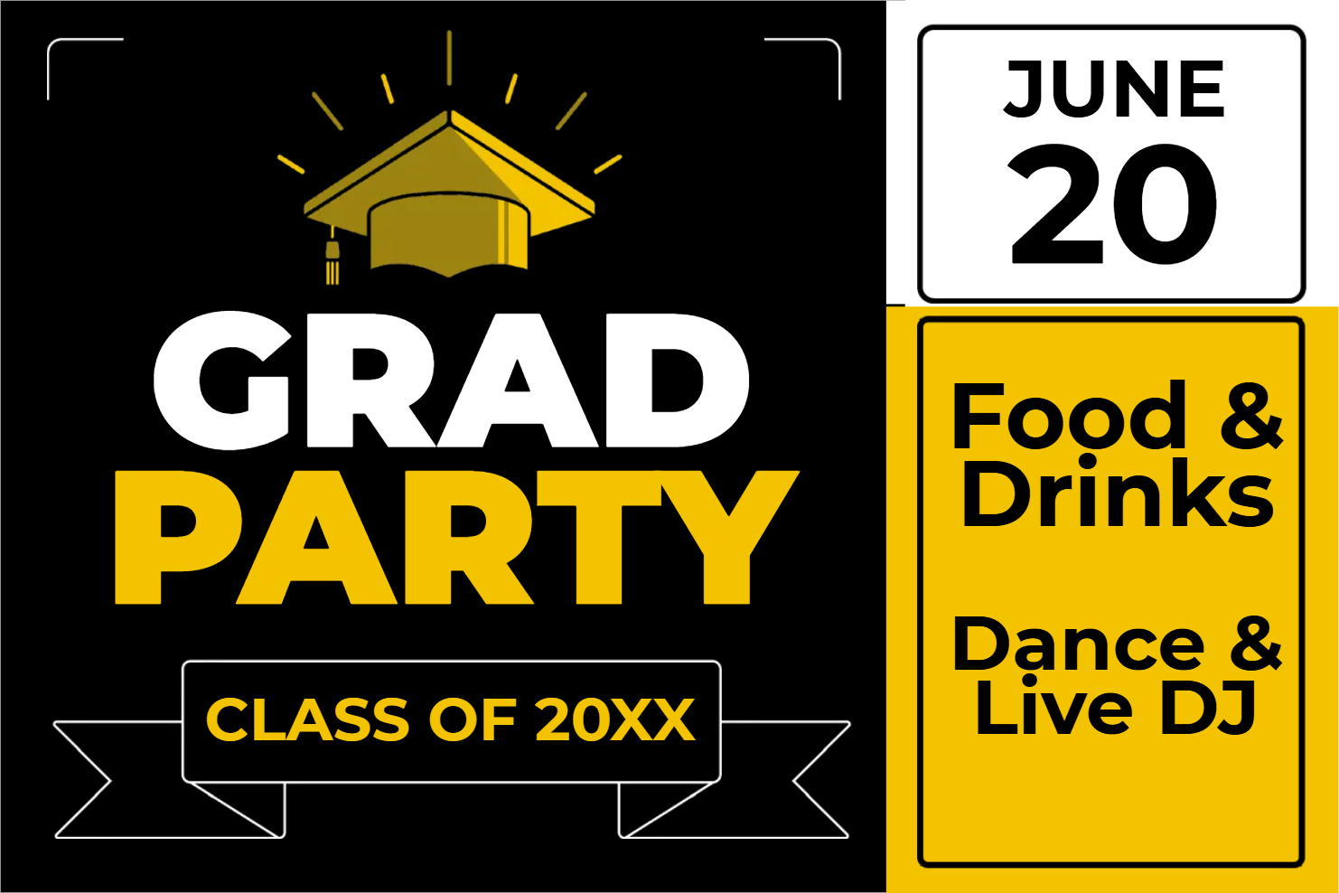 Custom Outdoor Yard Signs Multiple Sizes Graduation Party