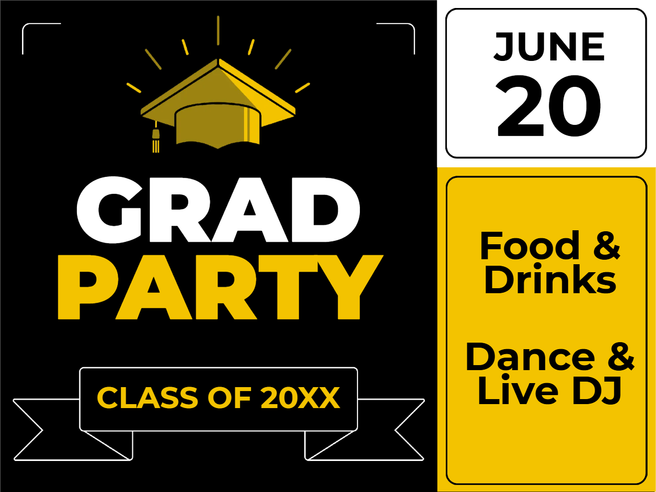 Custom Outdoor Yard Signs Multiple Sizes Graduation Party