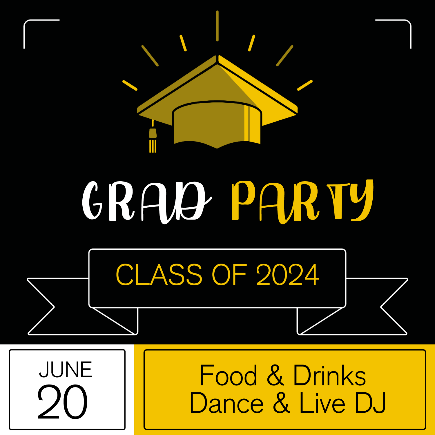 Custom Outdoor Yard Signs Multiple Sizes Graduation Party