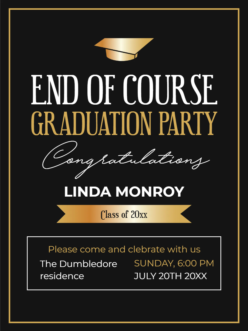 Custom Outdoor Yard Signs Multiple Sizes End of Course