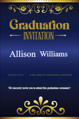 Custom Outdoor Yard Signs Multiple Sizes Graduation Invitation