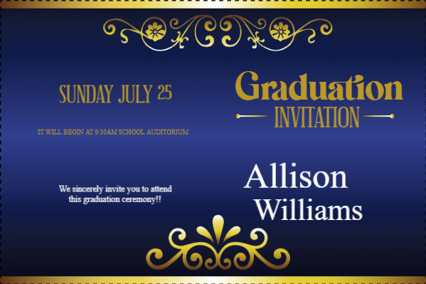 Custom Outdoor Yard Signs Multiple Sizes Graduation Invitation