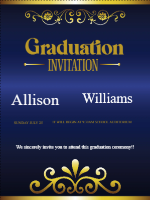 Custom Outdoor Yard Signs Multiple Sizes Graduation Invitation