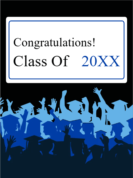 Custom Outdoor Yard Signs Multiple Sizes Class of 20XX