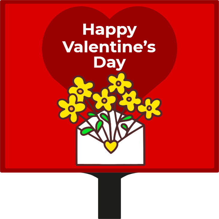 Custom Hand Fans Multiple Sizes Valentine Flowers