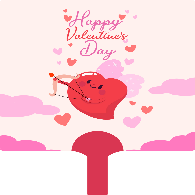 Custom Hand Fans Multiple Sizes Love heart