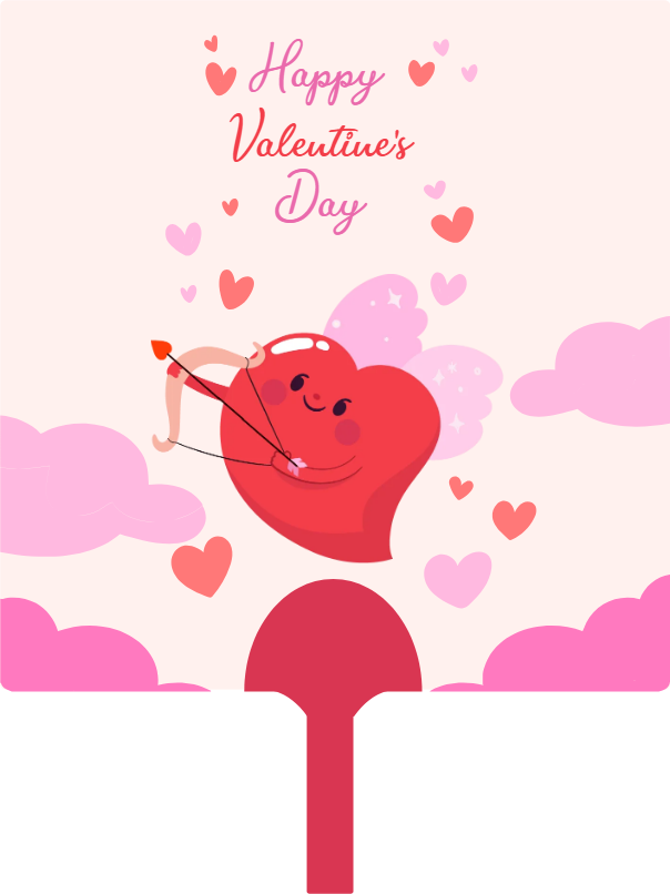 Custom Hand Fans Multiple Sizes Love heart