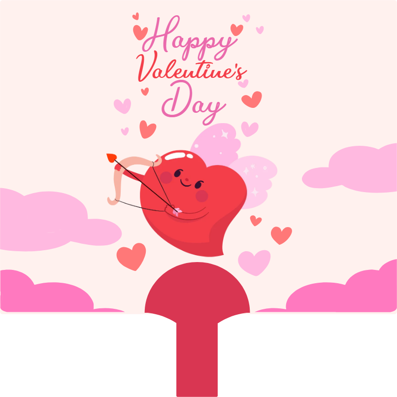 Custom Hand Fans Multiple Sizes Love heart