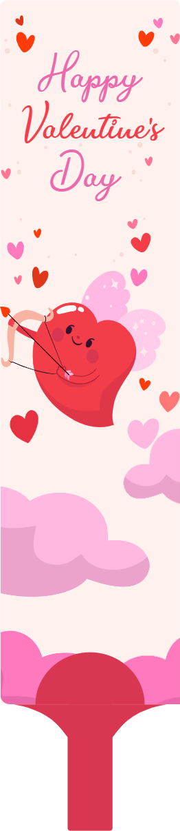 Custom Hand Fans Multiple Sizes Love heart