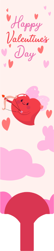 Custom Hand Fans Multiple Sizes Love heart