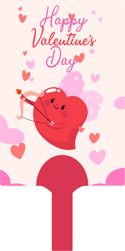 Custom Hand Fans Multiple Sizes Love heart