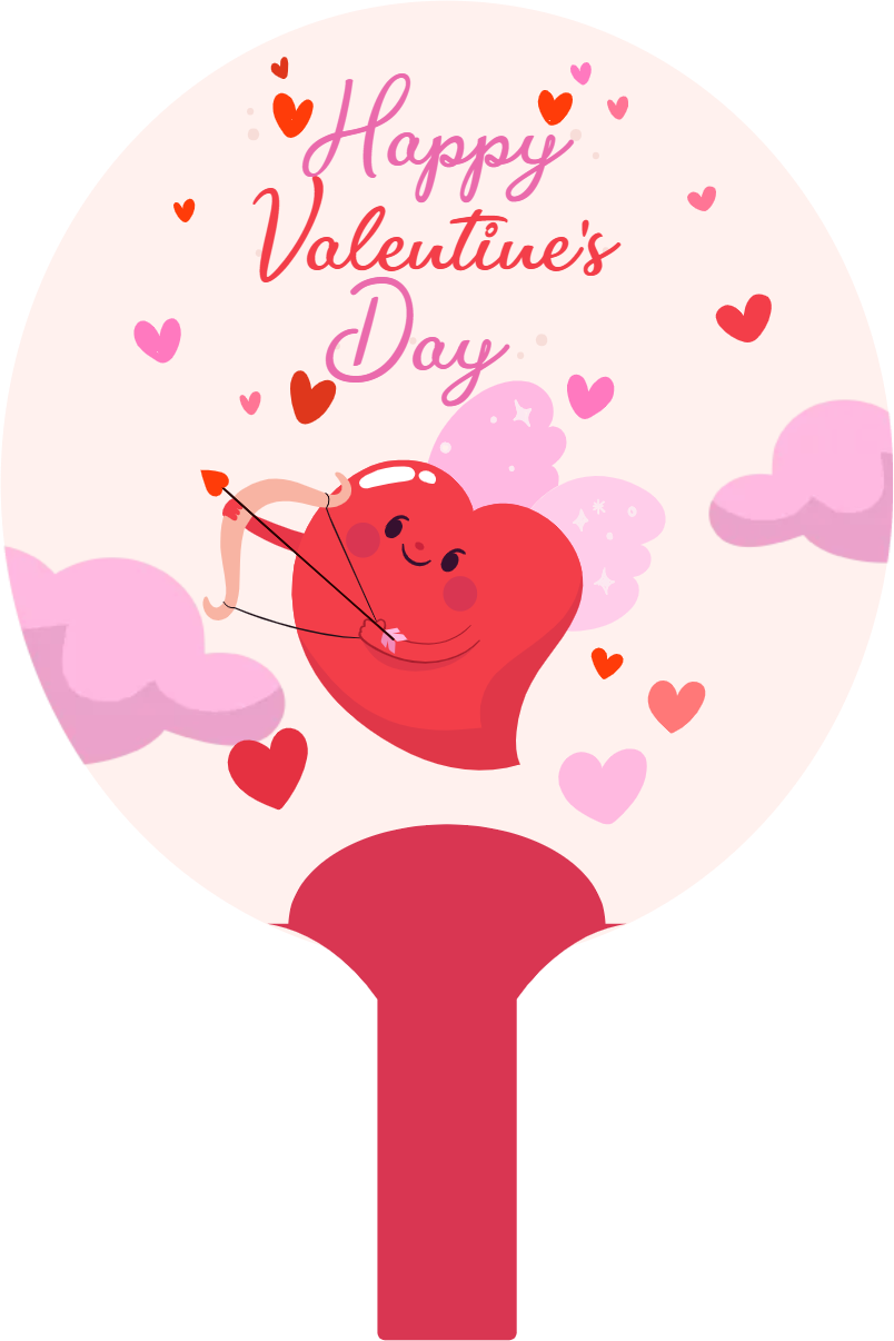 Custom Hand Fans Multiple Sizes Love heart