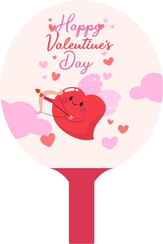 Custom Hand Fans Multiple Sizes Love heart