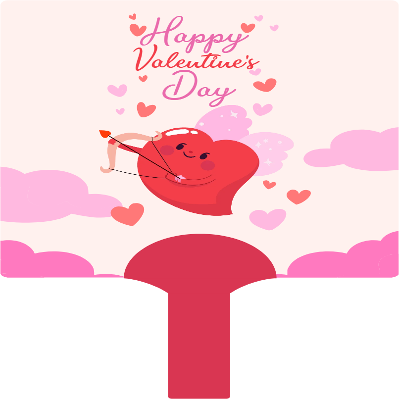 Custom Hand Fans Multiple Sizes Love heart