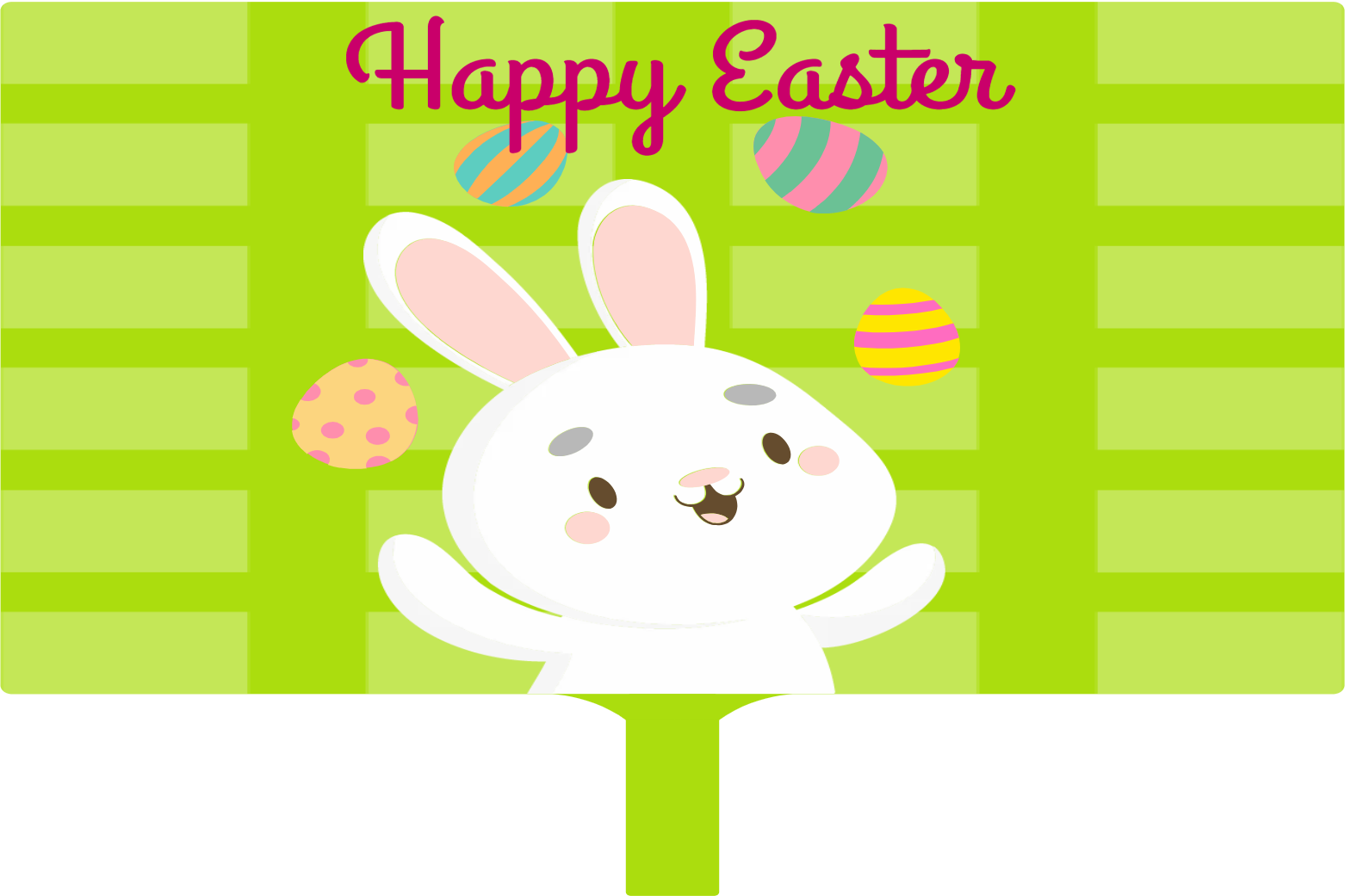 Custom Hand Fans Multiple Sizes Easter Bunny