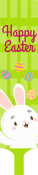 Custom Hand Fans Multiple Sizes Easter Bunny