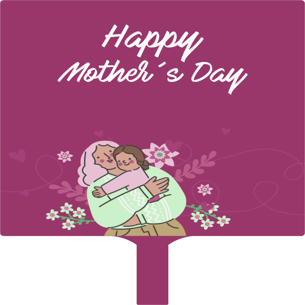 Custom Hand Fans Multiple Sizes Happy Mother's Day