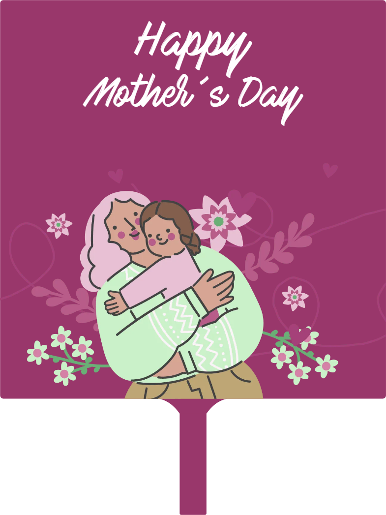 Custom Hand Fans Multiple Sizes Happy Mother's Day