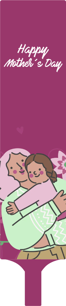 Custom Hand Fans Multiple Sizes Happy Mother's Day