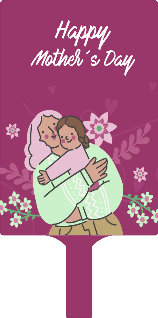 Custom Hand Fans Multiple Sizes Happy Mother's Day