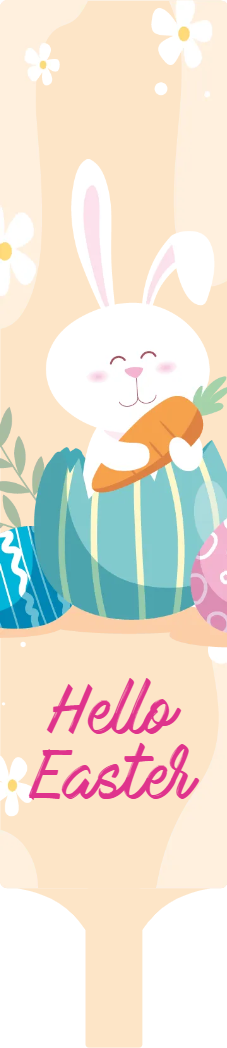 Custom Hand Fans Multiple Sizes Hello Easter