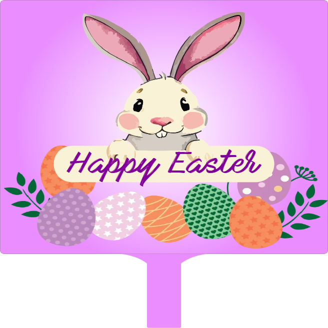 Custom Hand Fans Multiple Sizes Easter Purple