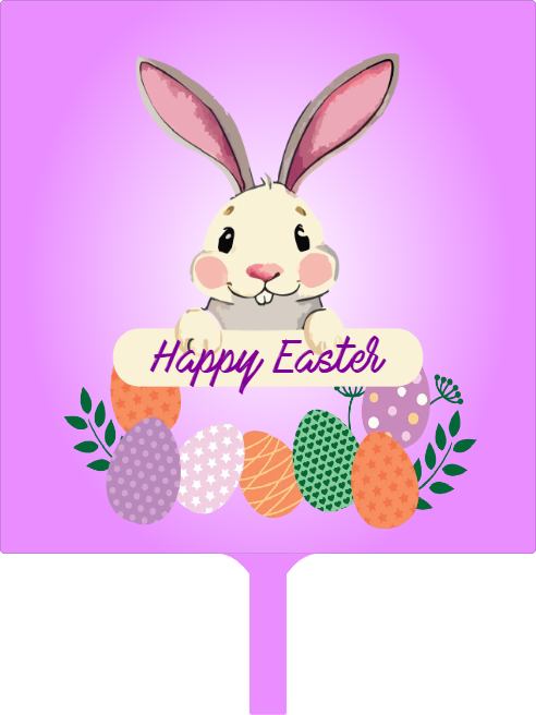 Custom Hand Fans Multiple Sizes Easter Purple