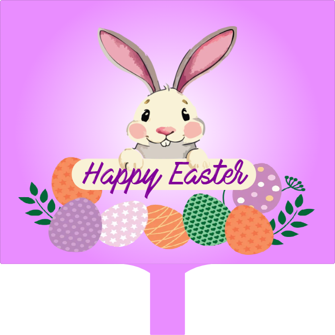 Custom Hand Fans Multiple Sizes Easter Purple