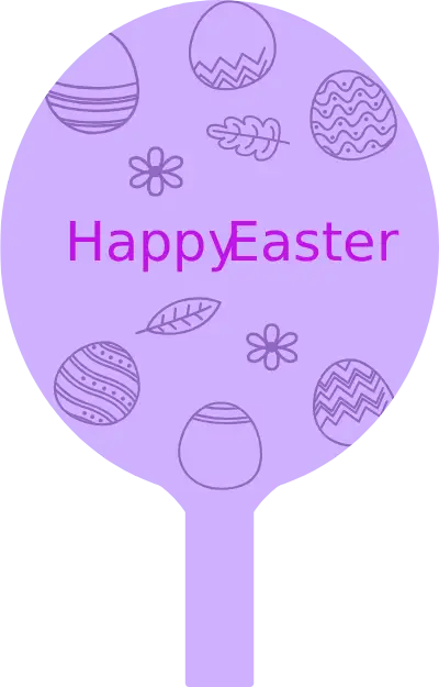Custom Hand Fans Multiple Sizes Easter Purple