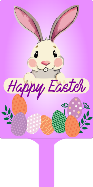 Custom Hand Fans Multiple Sizes Easter Purple