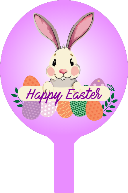 Custom Hand Fans Multiple Sizes Easter Purple