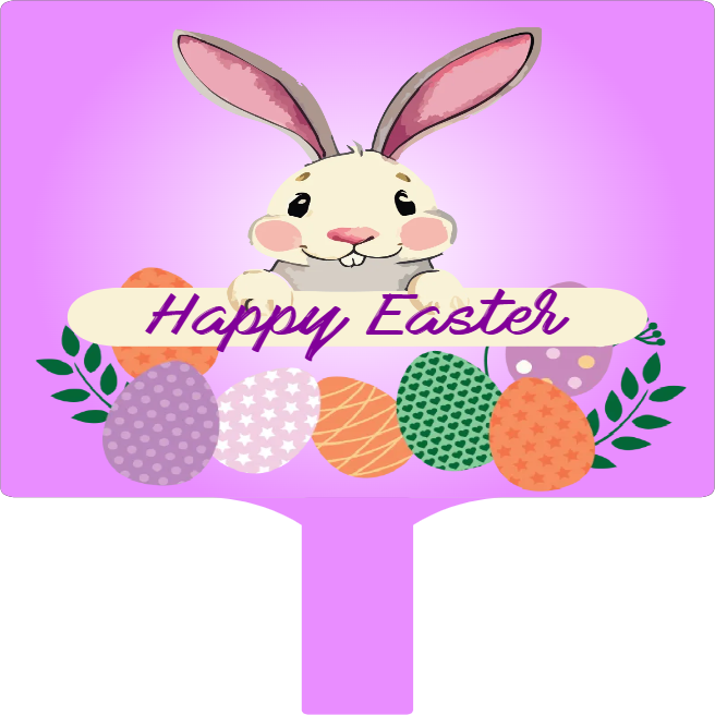 Custom Hand Fans Multiple Sizes Easter Purple