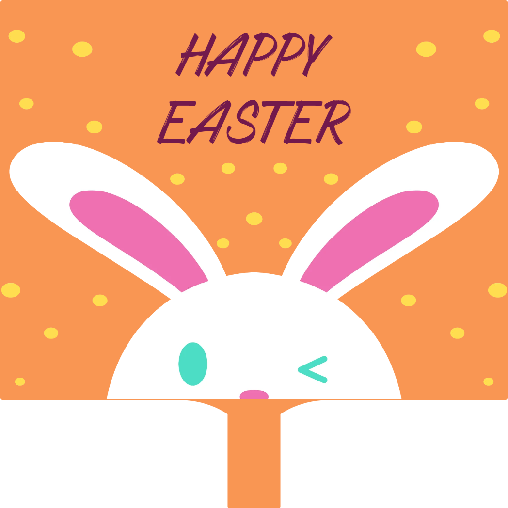 Custom Hand Fans Multiple Sizes Orange Easter