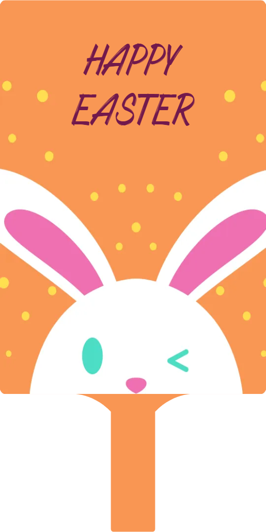 Custom Hand Fans Multiple Sizes Orange Easter