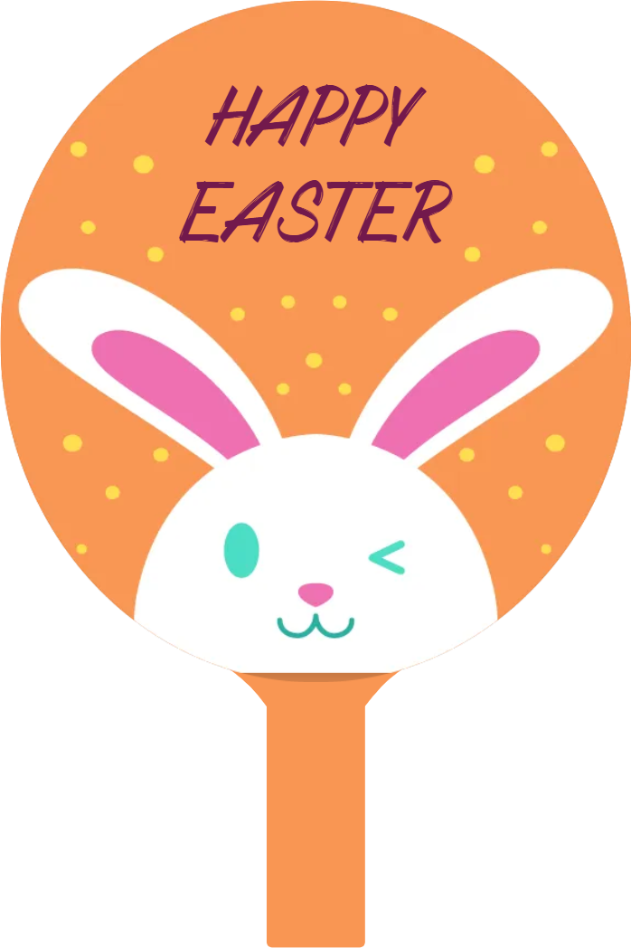 Custom Hand Fans Multiple Sizes Orange Easter