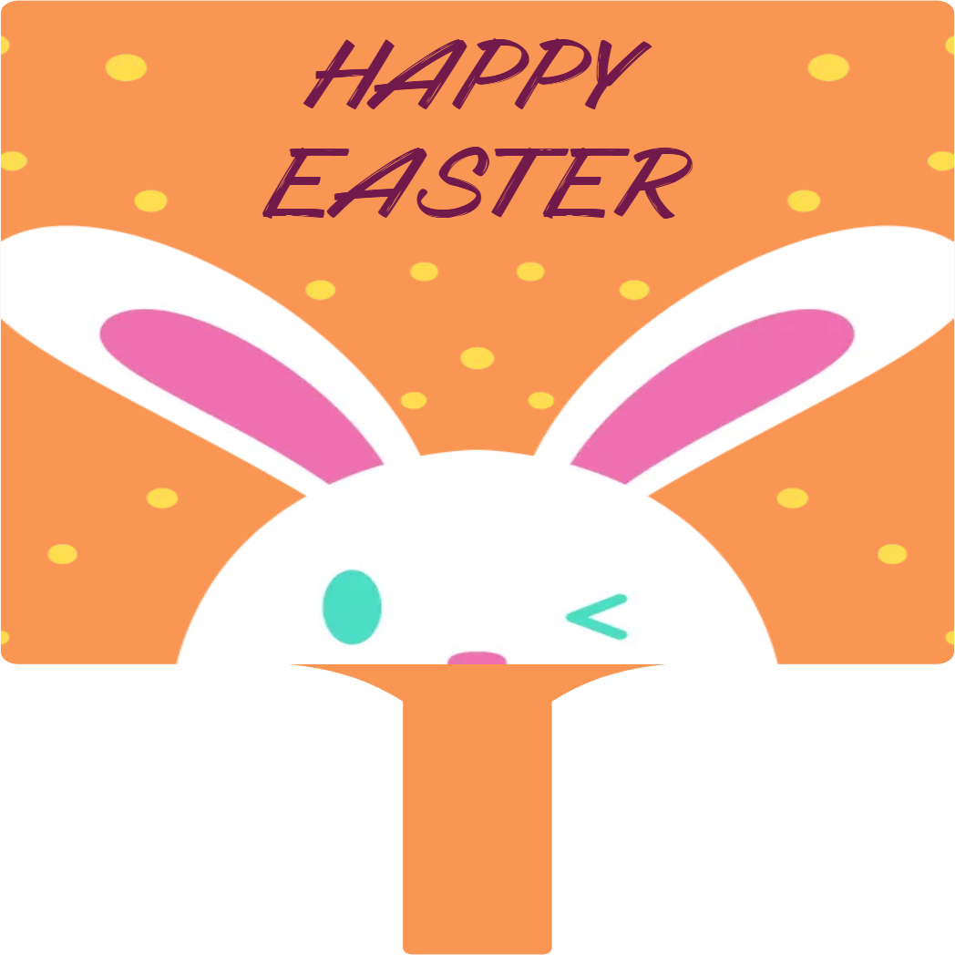 Custom Hand Fans Multiple Sizes Orange Easter