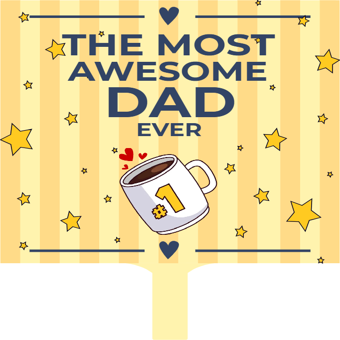 Custom Hand Fans The Most Awesome Dad