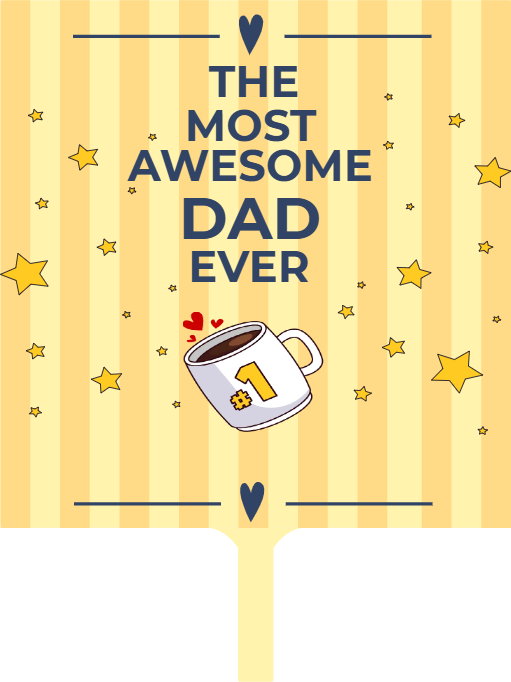 Custom Hand Fans The Most Awesome Dad