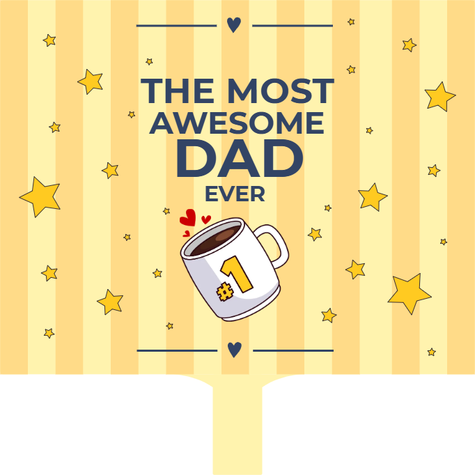 Custom Hand Fans The Most Awesome Dad