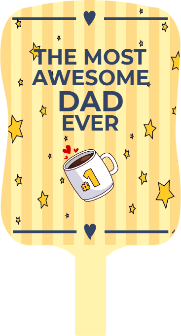 Custom Hand Fans The Most Awesome Dad