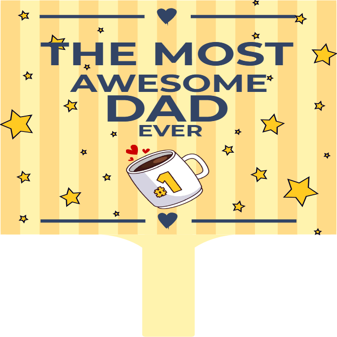 Custom Hand Fans The Most Awesome Dad