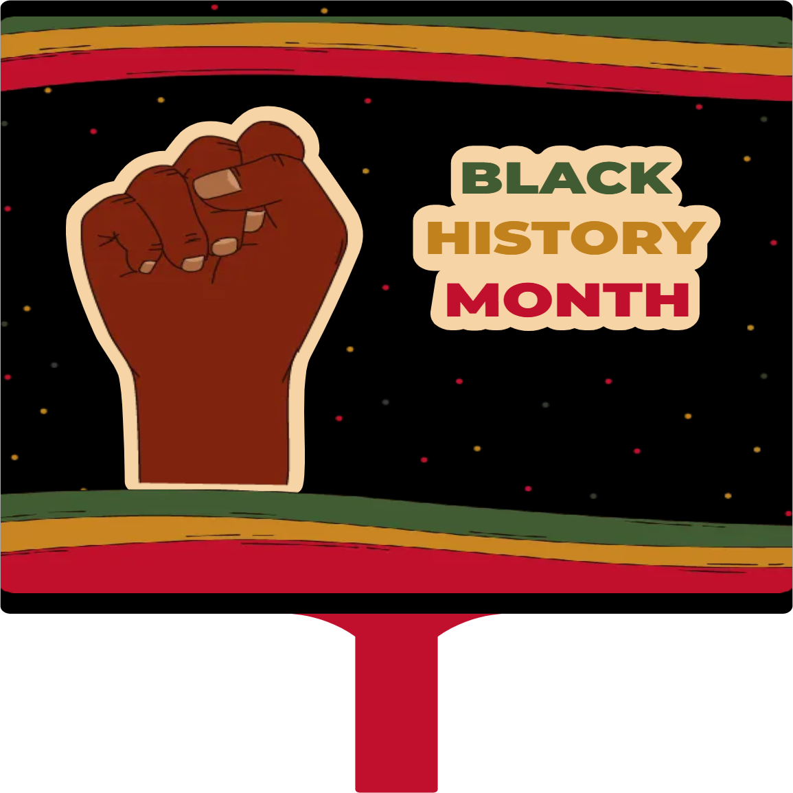 Custom Hand Fans Multiple Sizes Black History Month