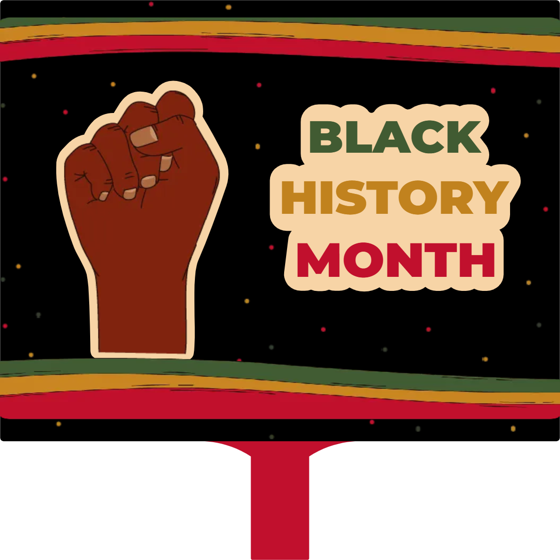 Custom Hand Fans Multiple Sizes Black History Month